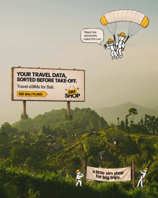 @travelthesimshop: “maps has absolutely nailed this one.” that was two valleys ago, aaand the beach is the opposite direction. anyways, bali?