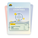 AUKUS 3 Countries eSIM travel pass showing 3GB data, valid for 30 days.