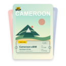 Cameroon eSIM travel pass showing 1 to 20GB data, valid for 7 to 30 days.