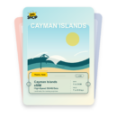 Cayman Islands eSIM travel pass showing 1 to 20GB data, valid for 7 to 30 days.