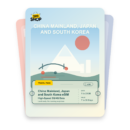 China Mainland, Japan and South Korea eSIM travel pass showing 1 to 20GB data, valid for 7 to 30 days.