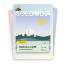 Colombia eSIM travel pass showing 1 to 20GB data, valid for 7 to 30 days.