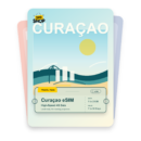 Curaçao eSIM travel pass showing 1 to 20GB data, valid for 7 to 30 days.