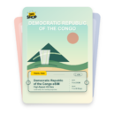 Democratic Republic of the Congo eSIM travel pass showing 1 to 20GB data, valid for 7 to 30 days.