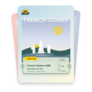 French Guiana eSIM travel pass showing 1 to 20GB data, valid for 7 to 30 days.