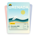 Grenada eSIM travel pass showing 1 to 20GB data, valid for 7 to 30 days.