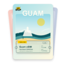 Guam eSIM travel pass showing 1 to 20GB data, valid for 7 to 30 days.