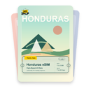 Honduras eSIM travel pass showing 1 to 20GB data, valid for 7 to 30 days.