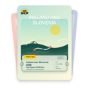 Ireland and Slovenia eSIM travel pass showing 3 to 20GB data, valid for 30 days.
