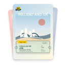 Ireland and UK eSIM travel pass showing 20GB data, valid for 30 days.
