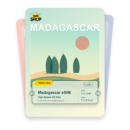 Madagascar eSIM travel pass showing 1 to 10GB data, valid for 7 to 30 days.