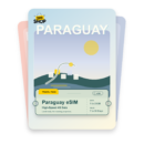 Paraguay eSIM travel pass showing 1 to 20GB data, valid for 7 to 30 days.