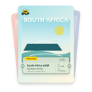 South Africa eSIM travel pass showing 1 to 20GB data, valid for 7 to 30 days.