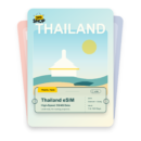 Thailand eSIM travel pass showing Standard + GB/day data, valid for 1 to 180 days.