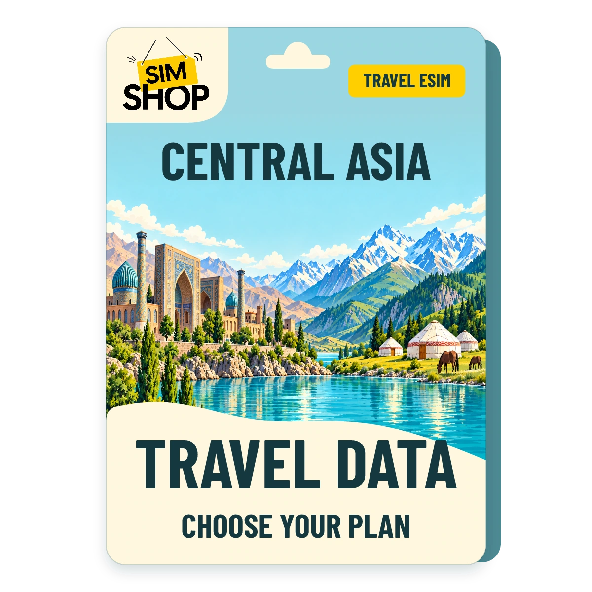 Central Asia eSIM. Choose your plan.