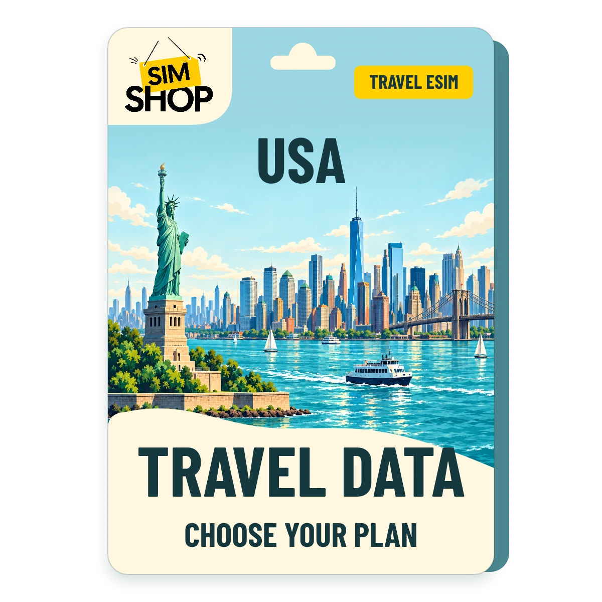 USA eSIM. Choose your plan.